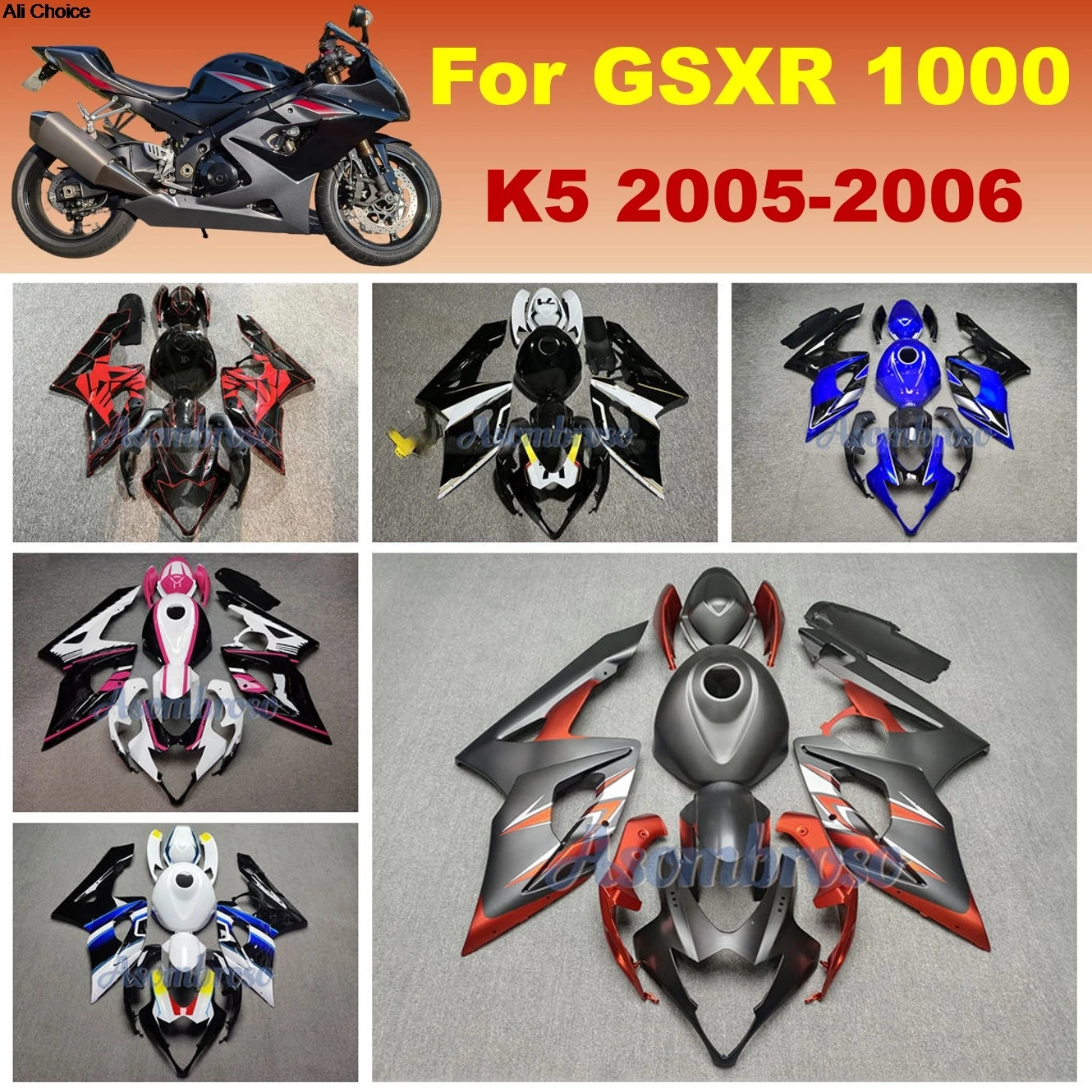 

For Suzuki GSXR 1000 2005 2006 GSXR1000 Fairing Kit K5 Bodywork Motorcycle ABS Plastic Injection Complete Fairing Set