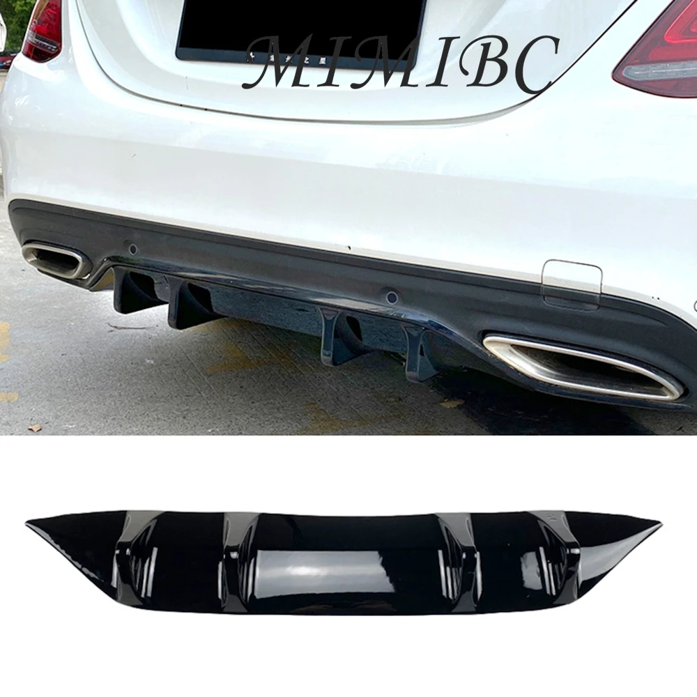 

Car Rear Bumper Diffuser Lip For Mercedes Benz C-Class W205 C200 C260 AMG Line 2019 2020 2021 Spoiler Canards Splitter Protector
