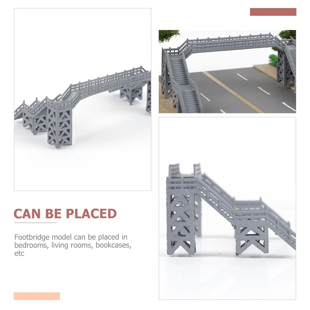 Mini Voetgangersbrug Model ABS Materiaal Realistisch Landschap Zandtafel Accessoire Trein Model Decor Home Decor Cadeau voor vrienden