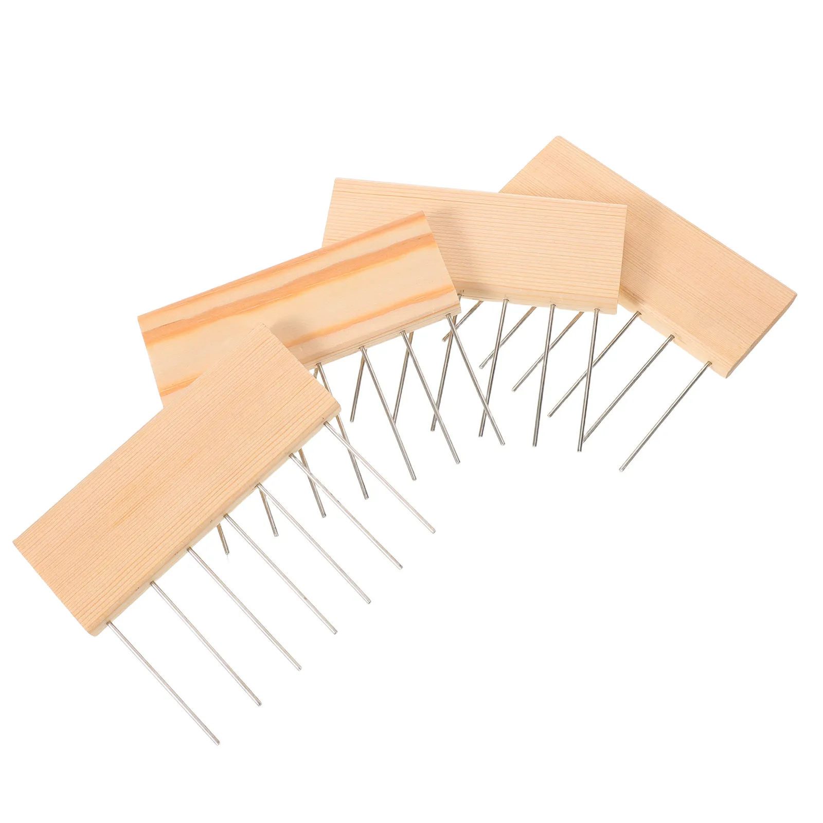 4Pcs Water Marbling Paint Tools Textured Comb Wood Handle Painting Accessories Fluid Abstract Pattern Supplies