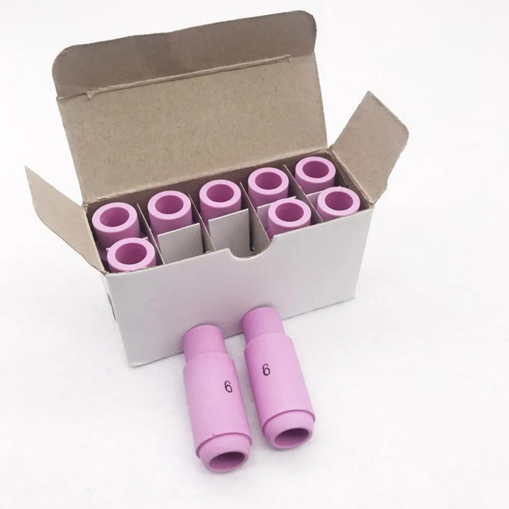 

10Pcs Argon Arc Welding Nozzles Ceramic Nozzle Low Burn-Loss Compatible for Wp17 Wp18 Wp26 Tig Welding Torch Professional Use