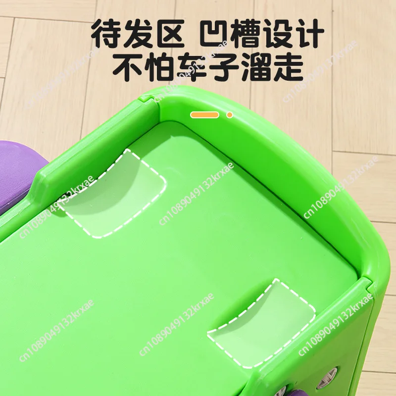 B-M Plastic Toy White Color Roller Coaster Game for Children Children's Sliding Track Sliding Slide Three-stage Sliding Car