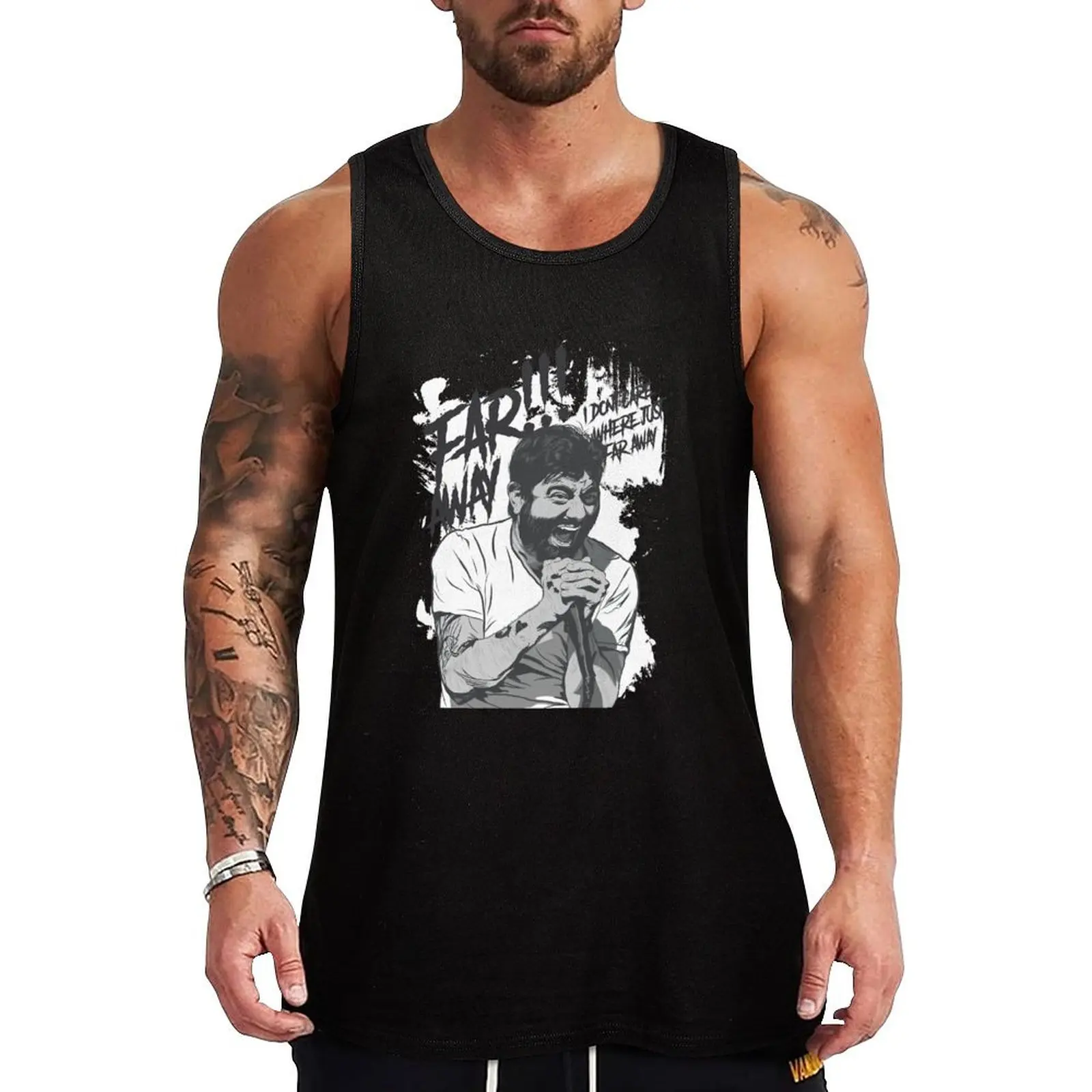 

Chino Moreno Be Quiet Tank Top Summer Casual Tank Top Loose Lightweight Sleeveless