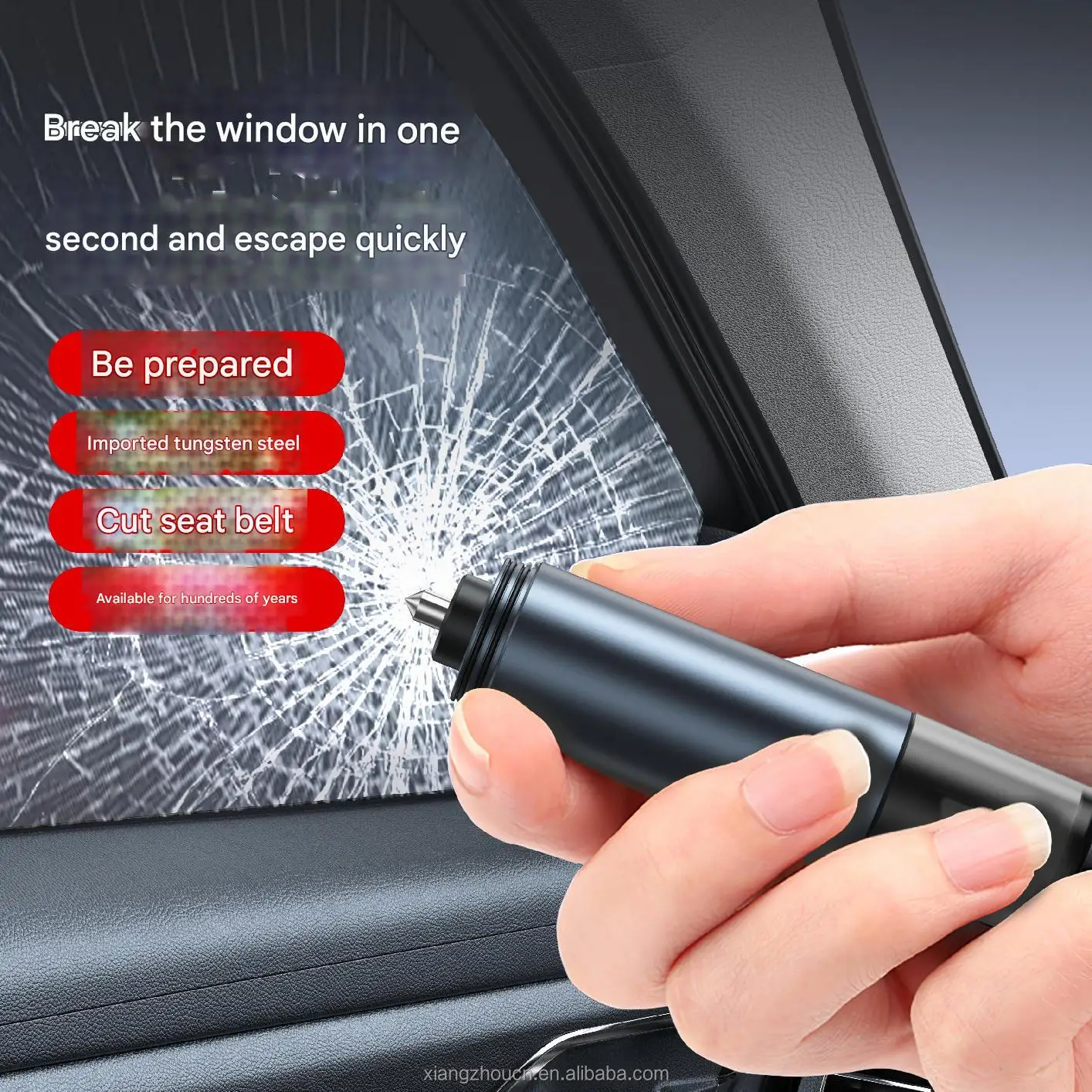 Strumenti di emergenza per mini martello di sicurezza per auto portatile di nuovo arrivo per rompere il vetro del finestrino dell'auto Rosso Nero Blu