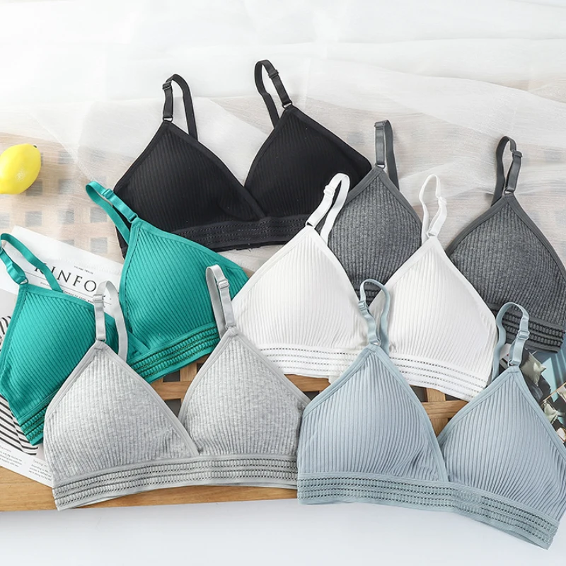 6 Color Green Black White Blue Grey Women Bra Thin Seamless Wire Free Bralette Backless Seamless Bras For Women Sexy Underwear