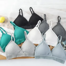 6 colori verde nero bianco blu grigio reggiseno donna sottile senza cuciture senza ferretto Bralette senza schienale reggiseni senza cuciture per le donne biancheria intima Sexy