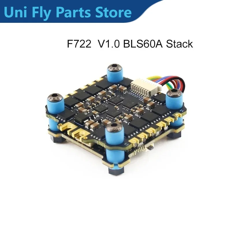 UniFlySoloGood F722 60A Stack ICM42688P F722 Flight Controller BLHELI_S 60A 4in1 ESC 30.5X30.5mm 2-6S For FPV Freestyle Drones P