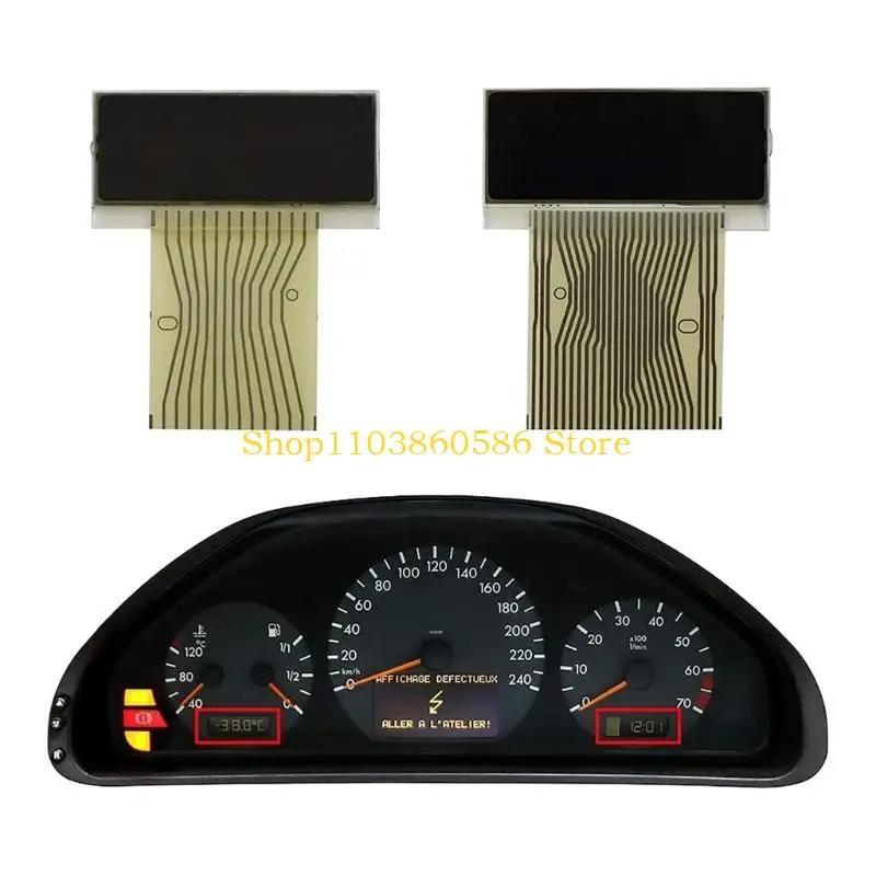 

242A Air Conditioner Information Display Dashboard Left and Right LCD Screen for W210 W208 W202 R170 Instrument Clusters 2pcs