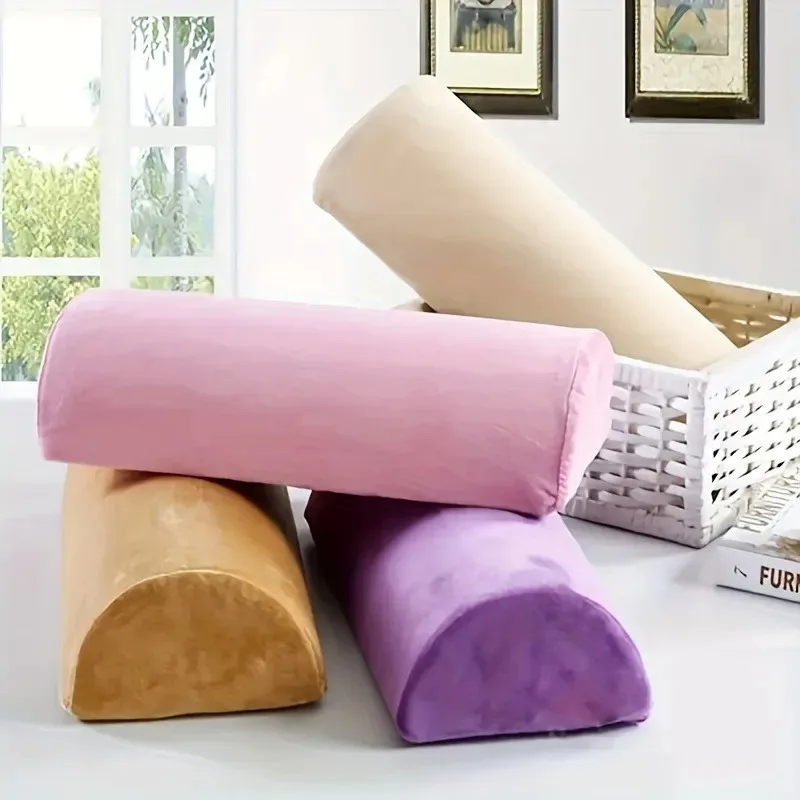 1pcs Semi-Circular Support Pillow Cushion Latex Slow Rebound Lumbar Neck Pillow Ergonomic Non-Slip Lumbar Pillow for Home Office
