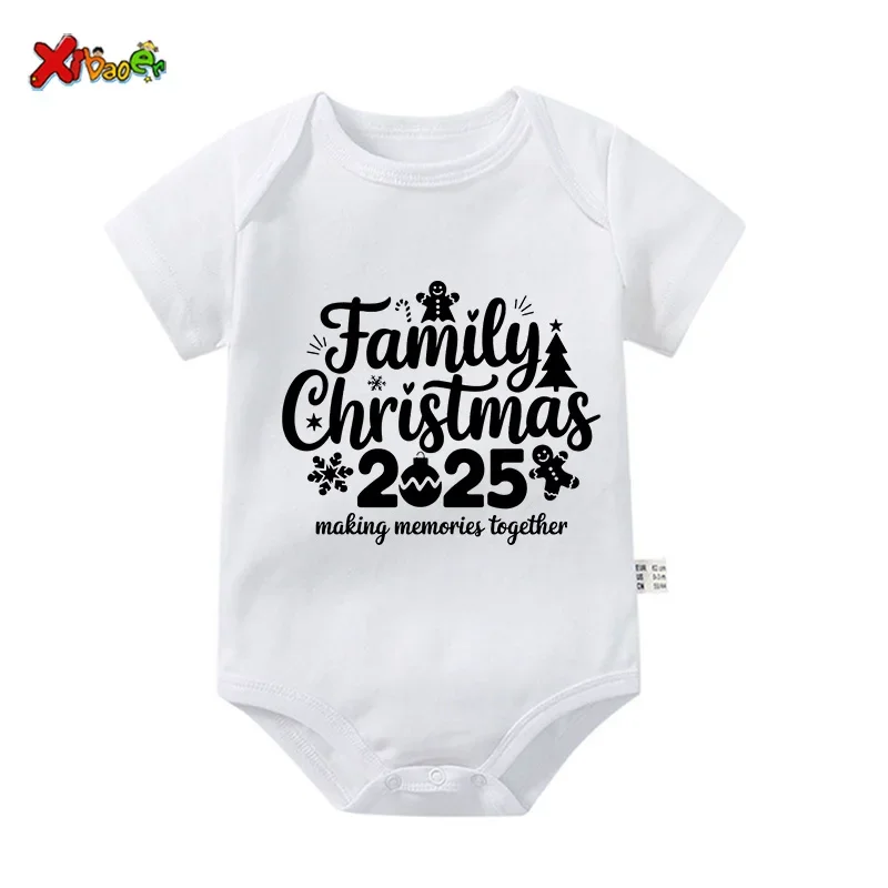 2025 Family Christmas Matching Shirts Outfit Family Match Outfit T Shirt Family Christmas Party Tops Baby Outfits Clothes Gift image 5