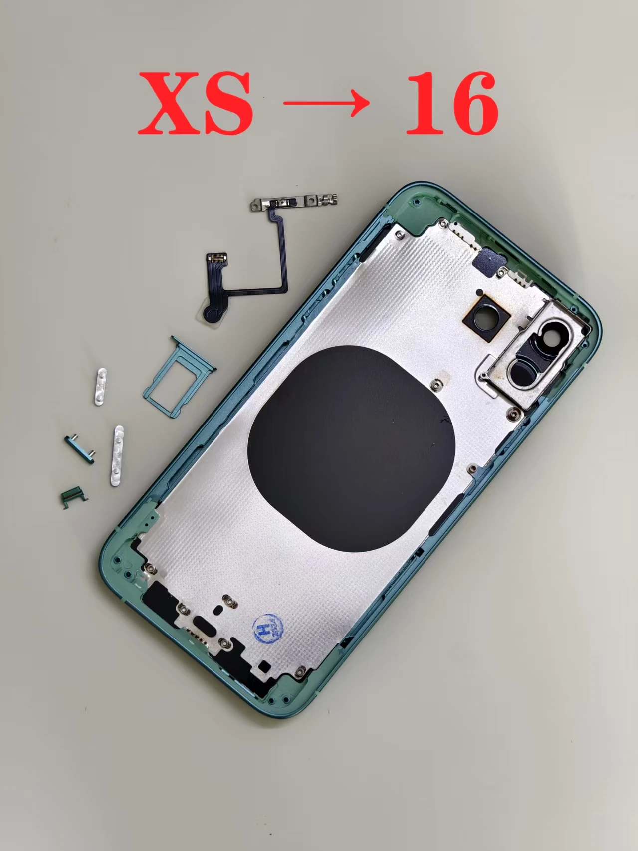 غطاء من التيتانيوم DIY لـ XS مثل 16 هيكل XS تحويل إلى 16 لهاتف iPhone XS حتى 16 خلية خلفية لجميع الموديلات مع كاميرا كبيرة
