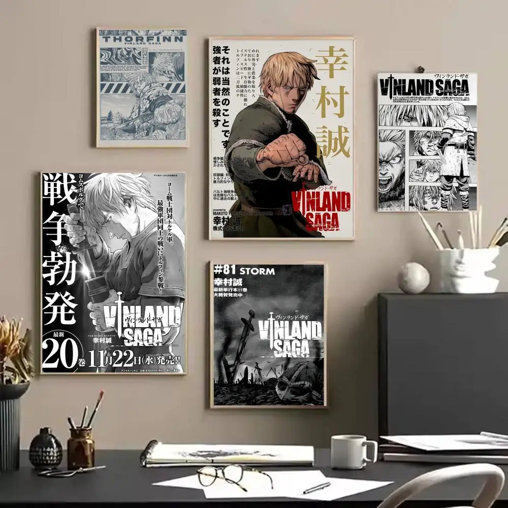

Cool Retro V-Vinland S-SagaS Anime Painting HD Canvas Waterproof Wall Art Picture For Home Office Living Room Bedroom Gift