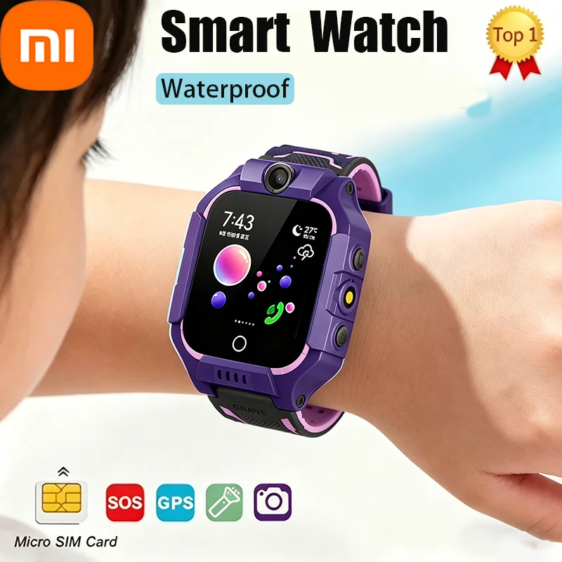 Xiaomi Q19 Kids Smart Watch SOS Phone Call Location Tracker Anti-Lost Camera Touch Screen Waterproof Student Wristwatch New