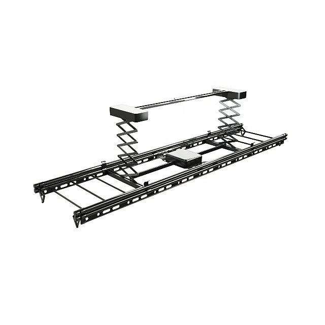 Collapsible Foldable Electric Drying Rack with Remote Control and LED Lighting Aluminium Alloy for Balcony Use