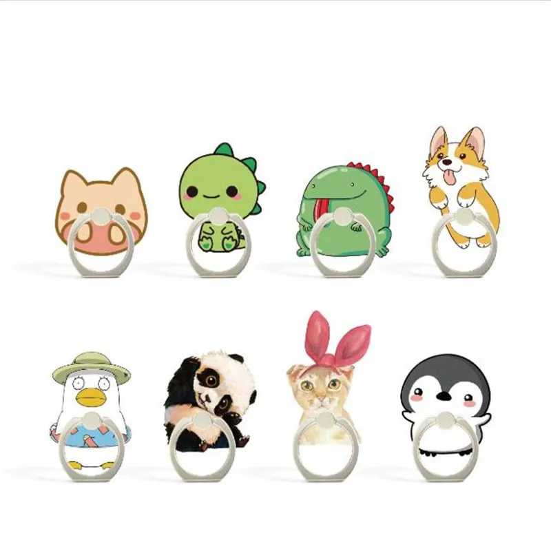 Animal Panda Cat Dusk Finger Ring Smartphone Phone Stand Holder Mobile Phone Holder Stand For iPhone 14 15 Xiaomi All SmartPhone