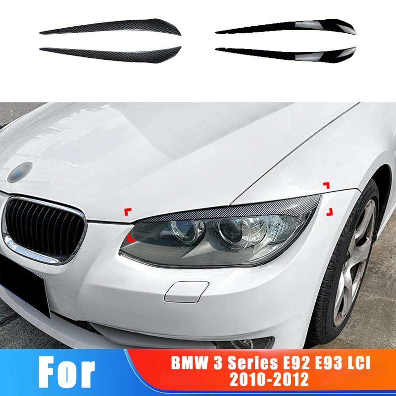 

For BMW 3 Series E92 E93 LCI 2010-2012 2011 Car Front Headlight Eyebrow Exterior Sticker Decoration Modification Accessories