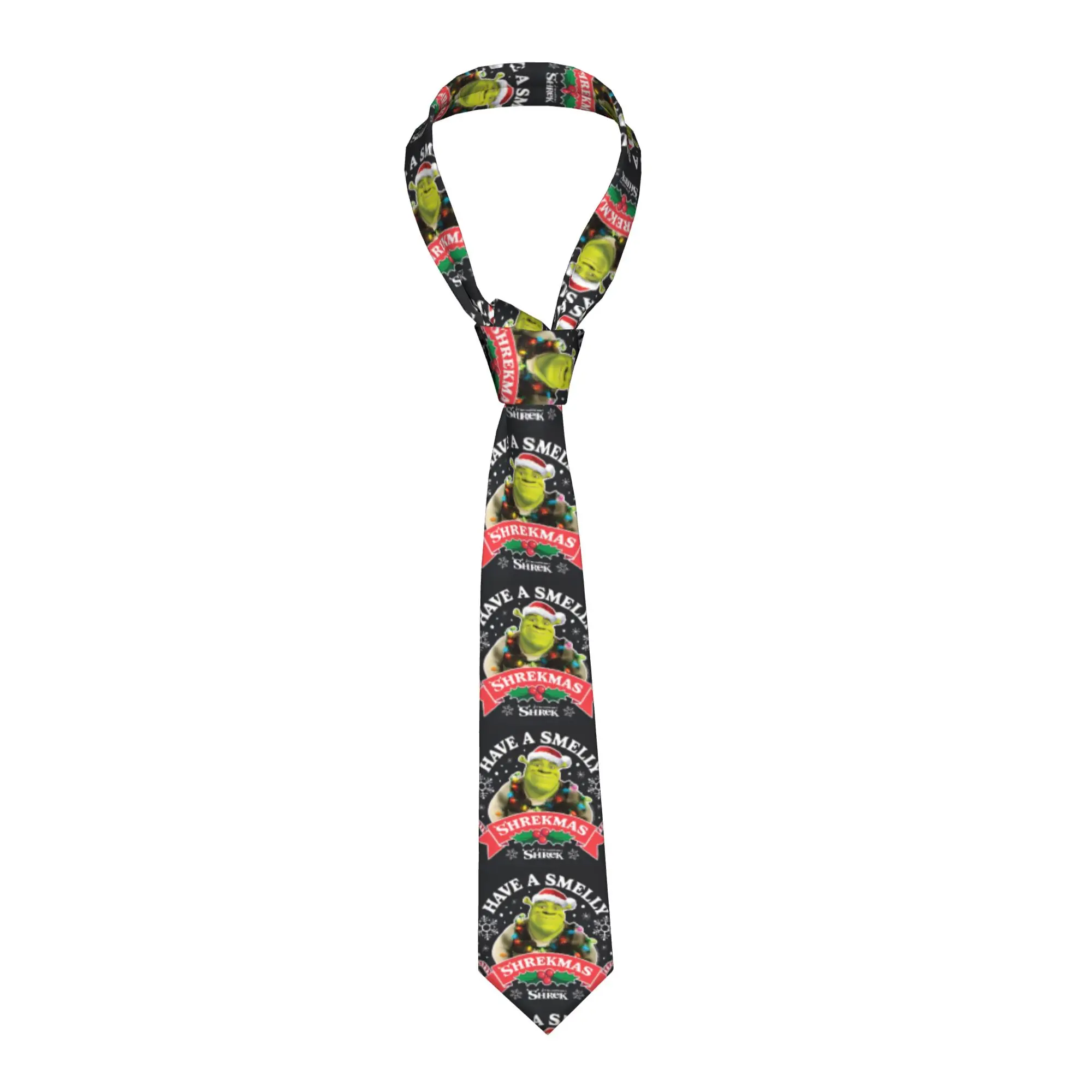 Corbata navideña S-shreks, bonitas y divertidas corbatas para hombre, corbata de ocio de gran calidad, accesorios de corbata personalizados DIY