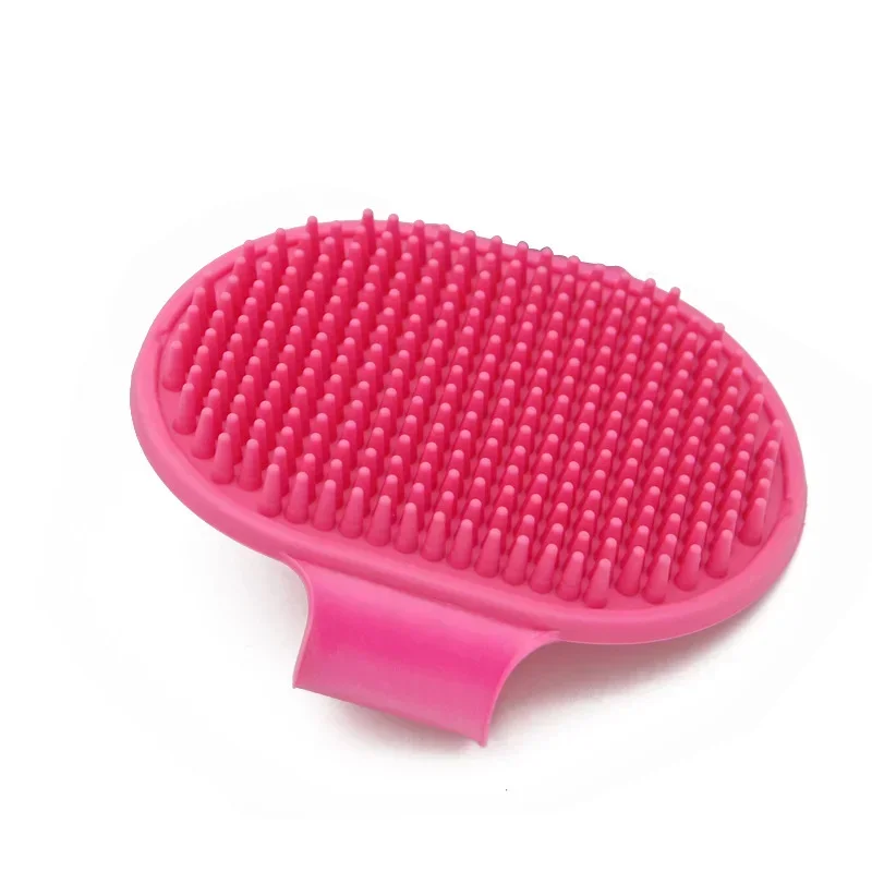 Bathroom Dog Bath Brush Massage Gloves Soft Safety Silicone Comb with Shampoo Box Pet Accessories for Cats Shower Grooming Tool