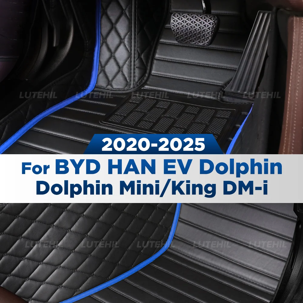 

LUTEHIL For BYD HAN EV Dolphin/Dolphin Mini BYD King DM-i 2020-2025 Custom Car Floor Mat Automobile Interior Details Accessories