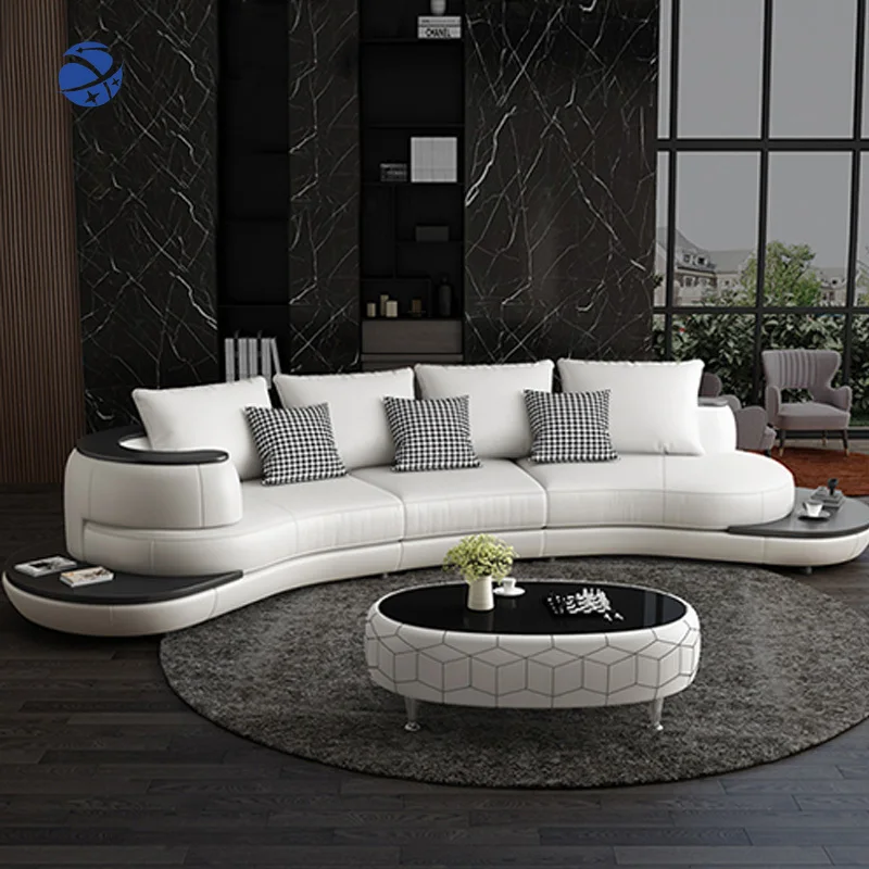 

Hot selling sofa set, living room furniture, luxurious white curved combination sofa, Noble Consort reclining 200 * 98 * 65CM