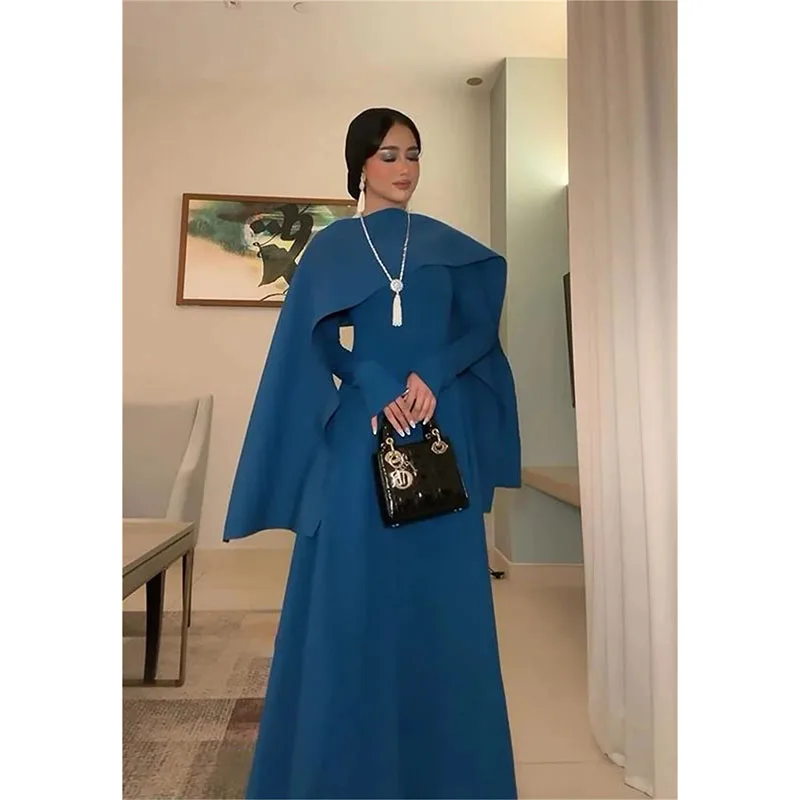 Elegante abito da ballo con collo alto a-line abiti da festa di nozze abito da sera lungo fino al pavimento Arabia saudita Custom Made 2024