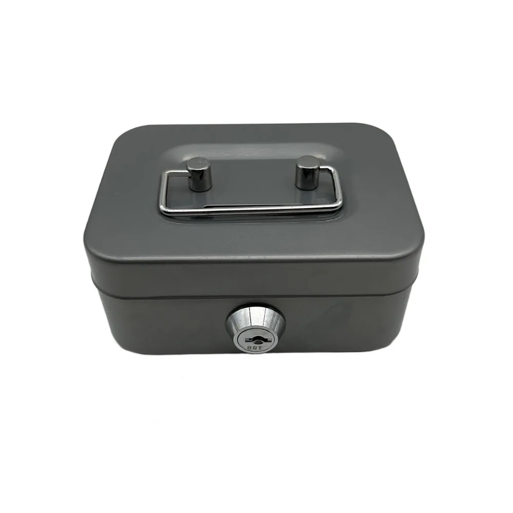 Portable Security Safe Box Password Lock Money Jewelry Storage Metal Box with Lock for Home School Office Security Cash Key Boxs