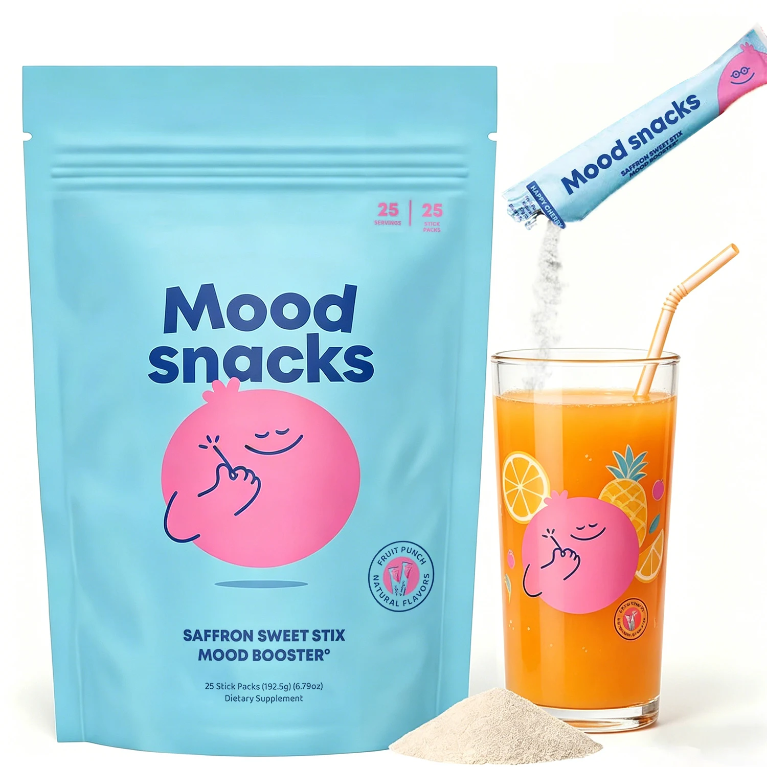 Mood Balance - Mezcla de Bebida en Polvo con Azafrán para Niños Mayores de 4 Años, Potenciador del Estado de Ánimo con Azafrán, Magnesio, Bebida o Dulce en Polvo Sin Azúcar