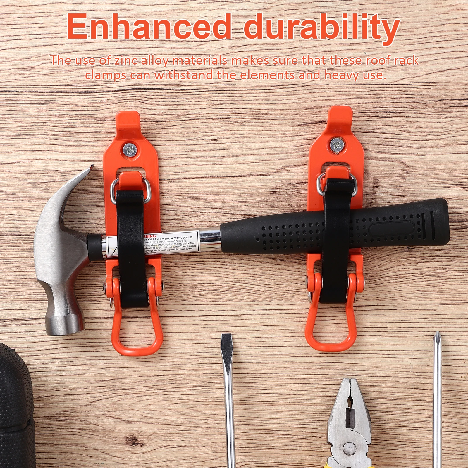 

4pcs Shovel Mount Roof Rack Clamp Wall Organizer Kit Car Mounting Bracket Overlanding Accessories Garden Tool Storage Zinc Alloy