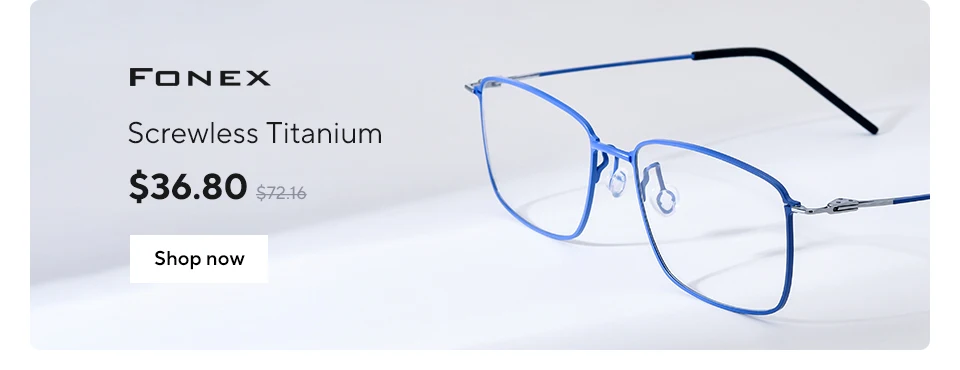 FONEX Titanium Glasses Frame Men Brand Design Square Ultralight Eyeglasses Japanese Ultralight-Weight High Quality Eyewear 85915