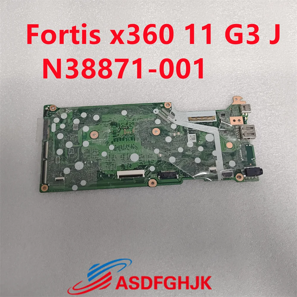 Original N38871-001 for HP Fortis x360 11 G3 J Chromebook Motherboard DA0GANMB6B0 REV:B N38871-001 SRKH0 CPU test OK shipped