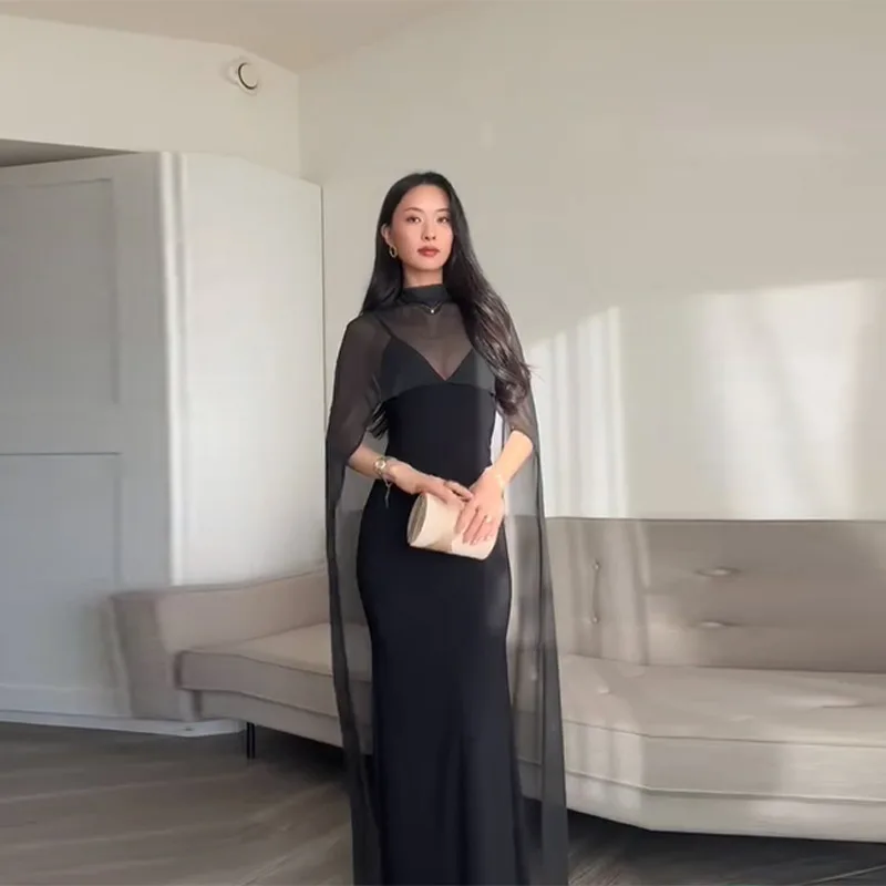 

Женские облегающие вечерние платья с v-образным вырезом и открытой спиной, вечерние платья без рукавов с высокой талией и перспективной лентой, сексуальное шикарное платье макси