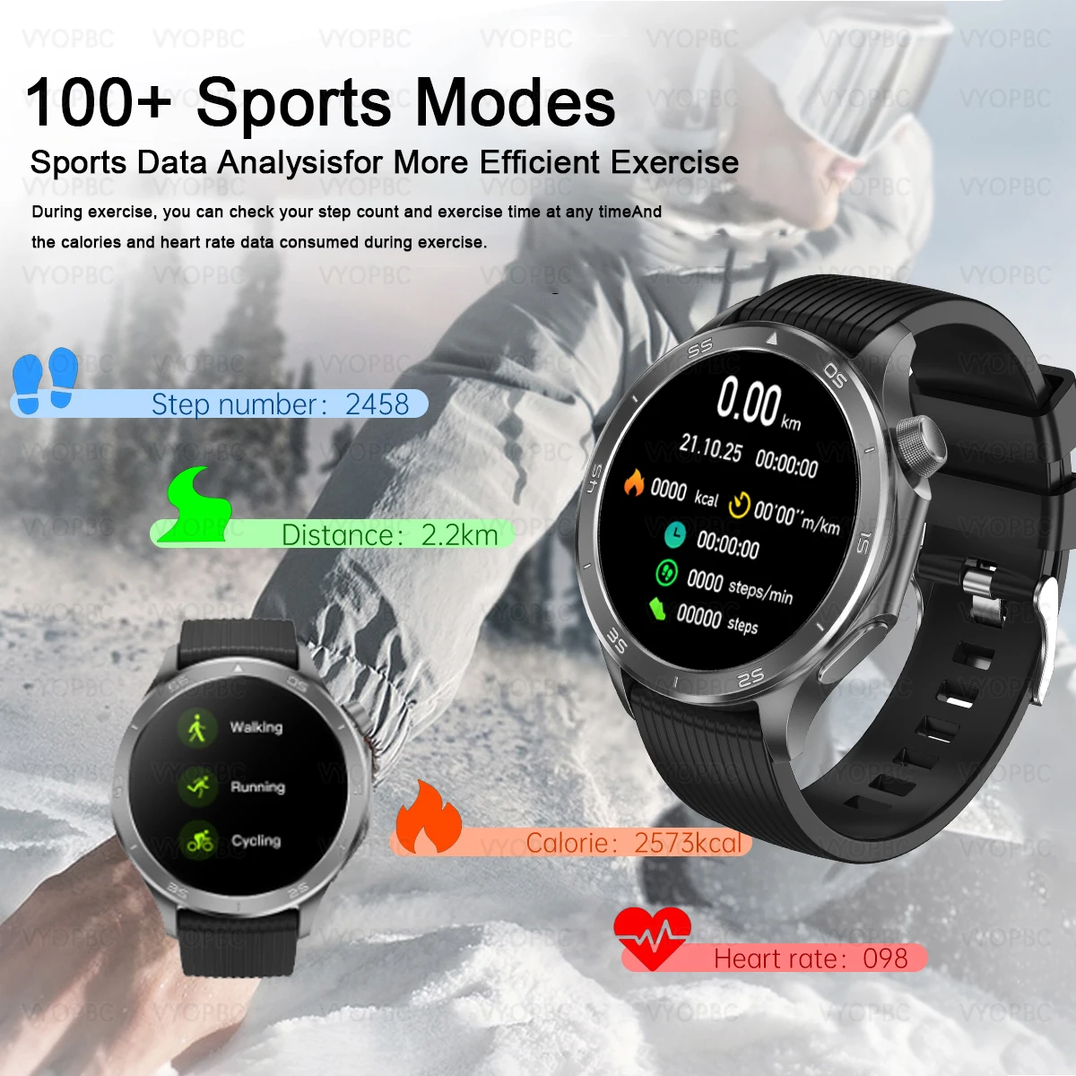 2025 New For OPPO Watch X2 Smart Watch GPS Sports Track Heart Rate Music Bluetooth Call IP68 Waterproof AMOLED Smart Watch