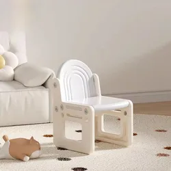 Taburete bajo para niños y niñas, silla de plástico con respaldo para guardería, hogar, cocina, muebles infantiles