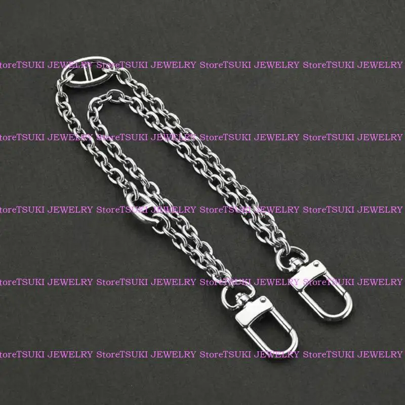 

62KE Retro Back Chain Charms Double Layers Кошелька
