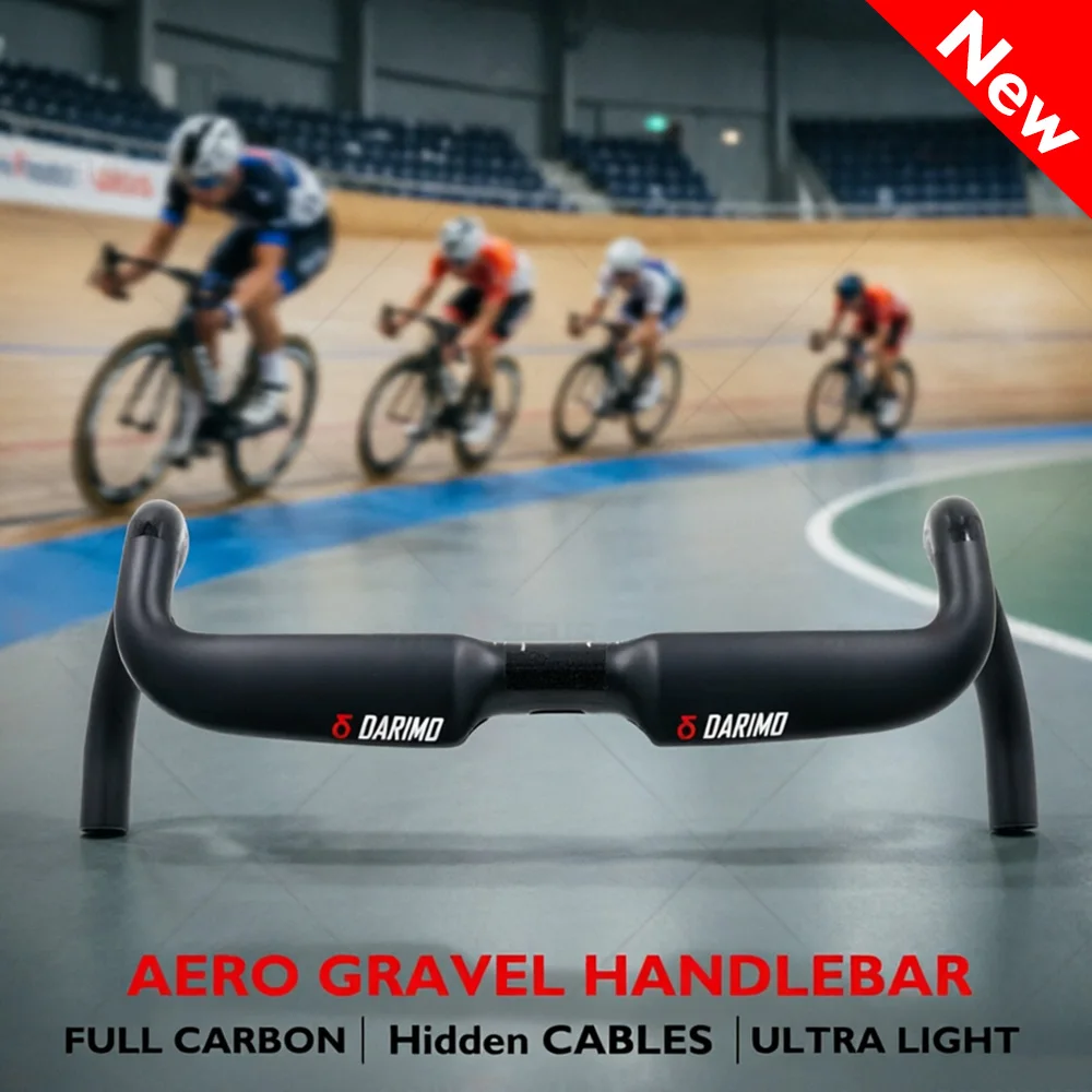 

2026 New Darimo Full Carbon Aero Gravel Handlebar31.8mm360-440mm Hidden Internal Cable Routing Ultralight Drop Bar for Road Bike