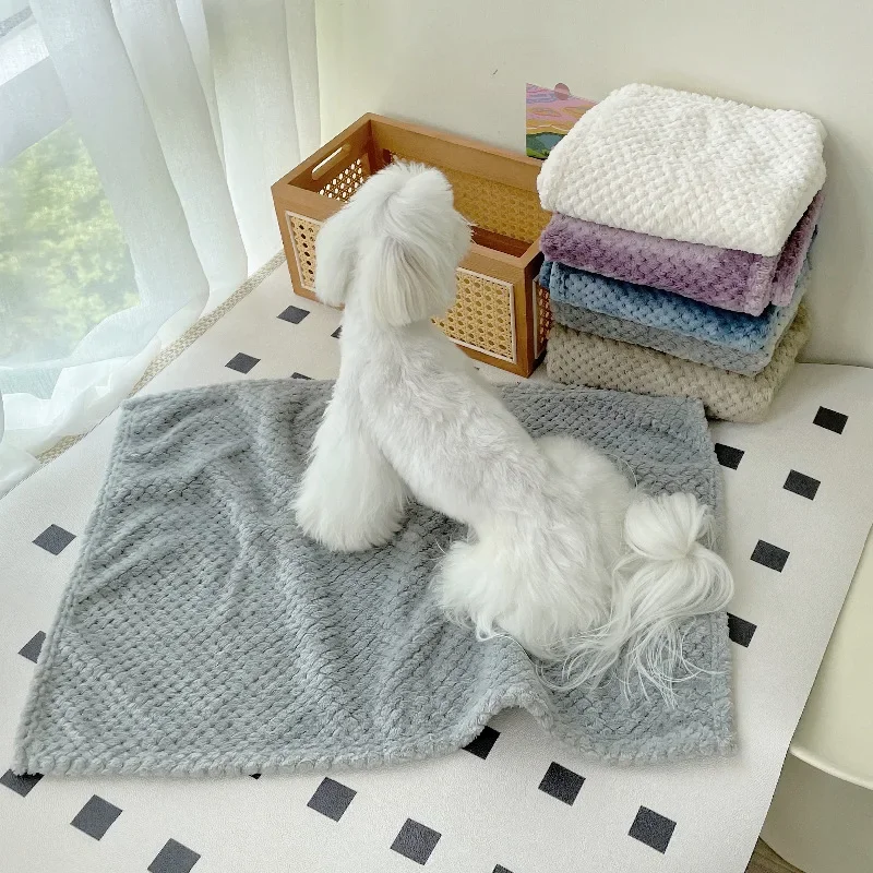 Pet Blanket Pineapple Fleece Cat Bath Towel Pet Bedding Dog Blanket Puppy Supplies Cute Blankets Dog Blankets Pet Bed Sheets