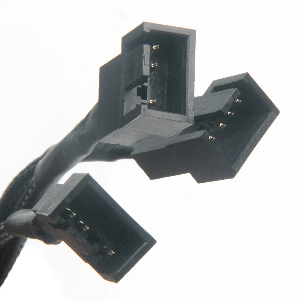Computer fan line one point three 4Pin extension line PWM temperature control cooling fan HUB hub bag nylon mesh