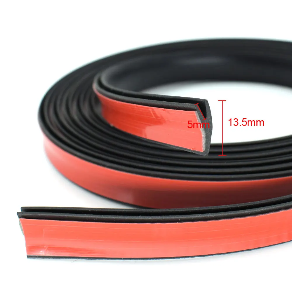 Universal Car V Shape Rubber Seal Weather Strip Hollow Glass Window Edge Moulding Trim Decorate Sealing Weatherstrip 2 Meter