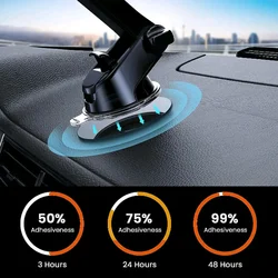 1Pc 80mm Black Car Dash Dashboard Adhesive Sticky Suction Cup Mobile Phone Holder Mount GPS Brackets Disk Pad Anti-Slip Mat