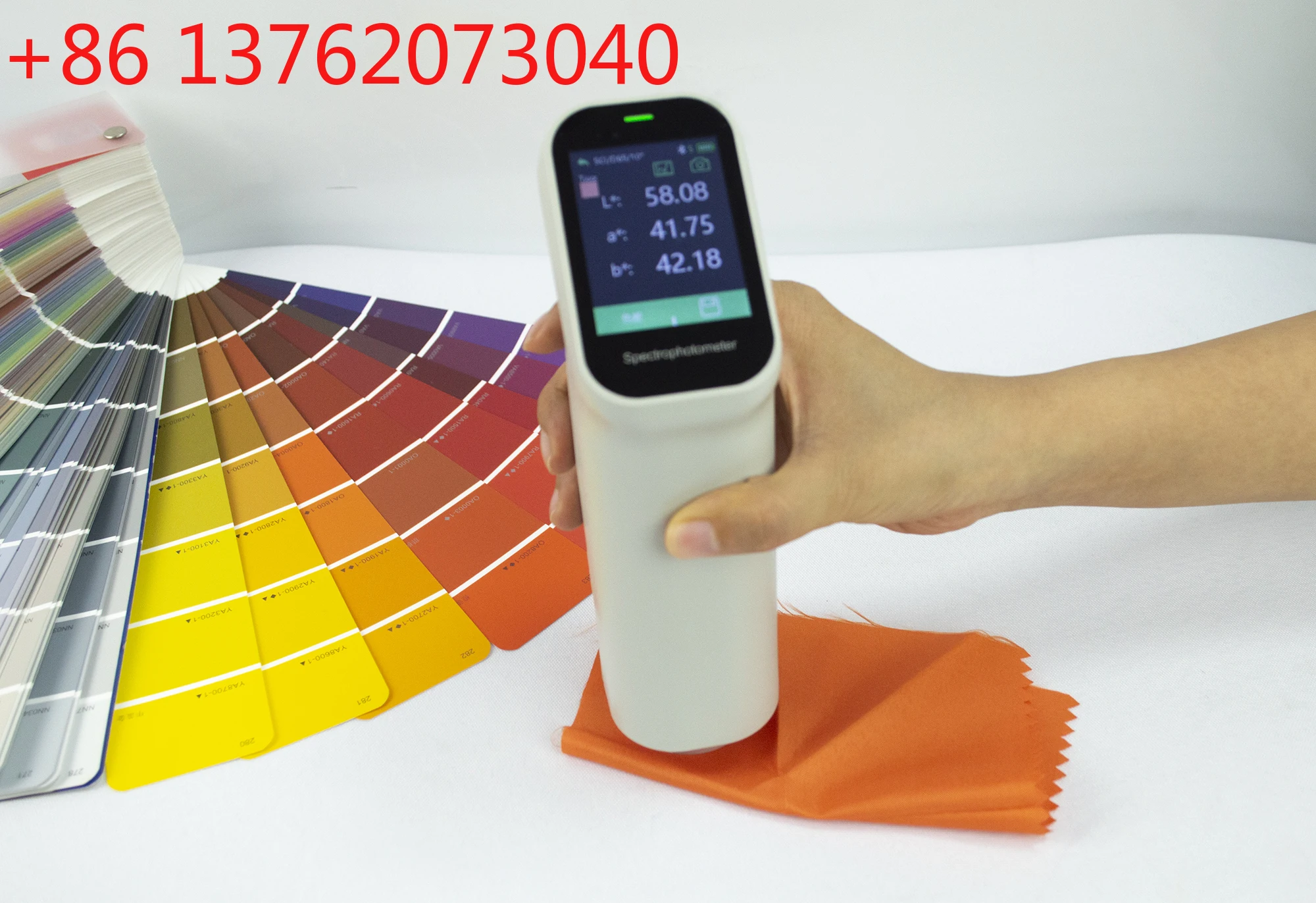 Precise Colorimeter Touch Screen Color Analysis Tester Spectroscopy Reflectance, CIE Lab, CMYK, RGB, Lch, ΔE*ab, Whiteness