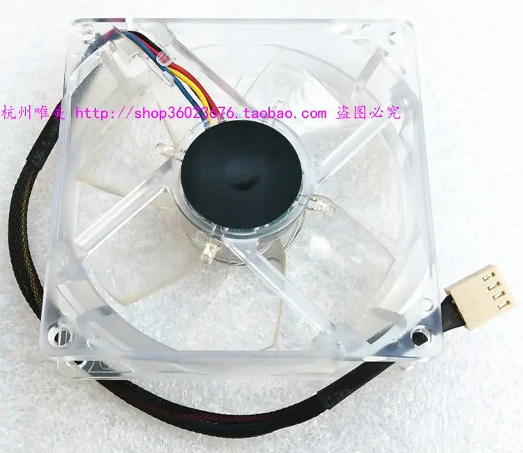 NEW AVC 9025 9225 9CM 4lines PWM control speed 12V double ball bearing blue light LED cooling fan