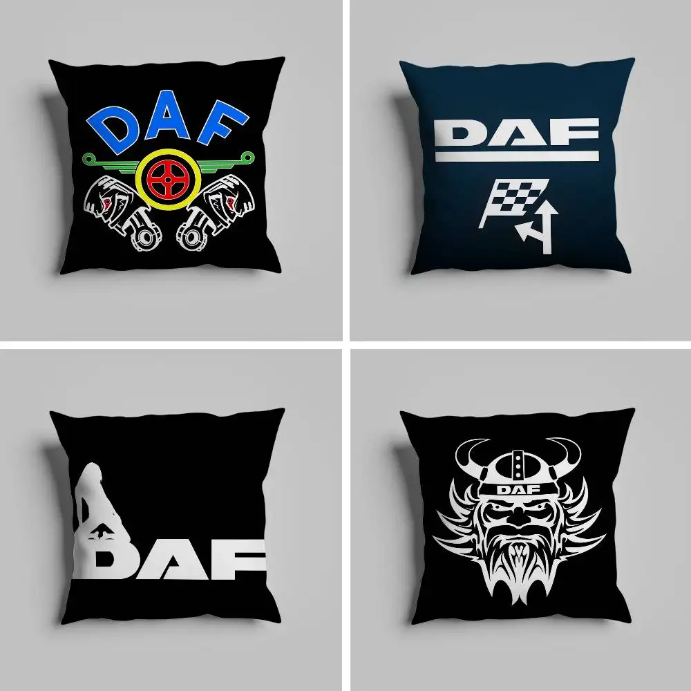

Cool D-DAF Truck Logo Pillow Case For Car Pillows 60x60 Cushions Luxury Double Sided Cover Home And Decoration Sofa 30x30