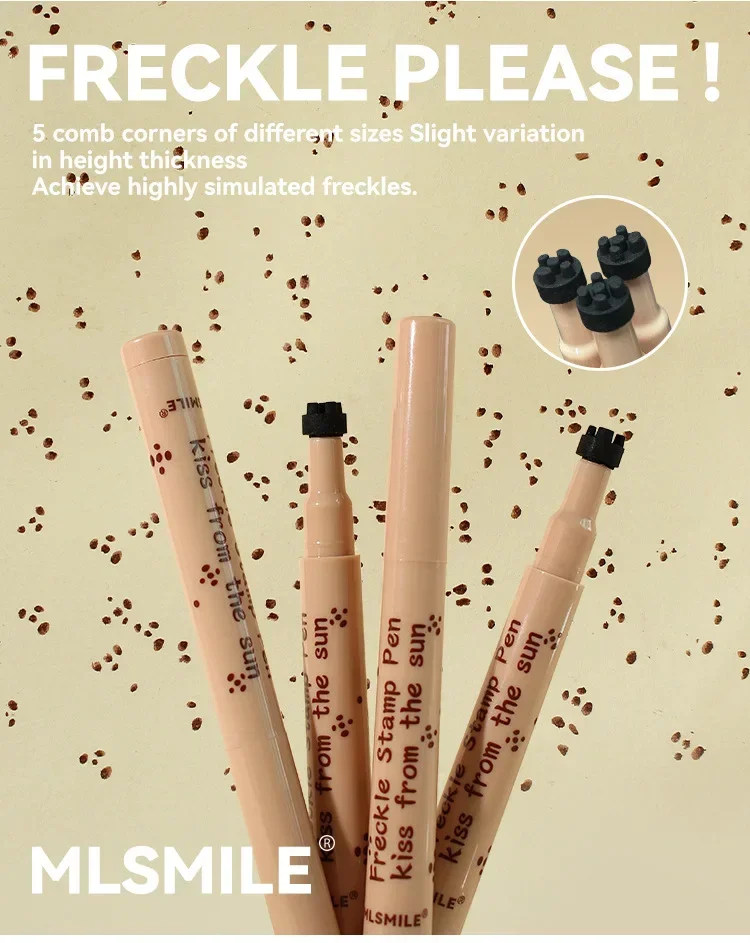 Lightweight Natural Simulation Freckle Pen Waterproof Natural Simulation Fake Spot Makeup Tool Lasting Face Stamp Freckle Pencil