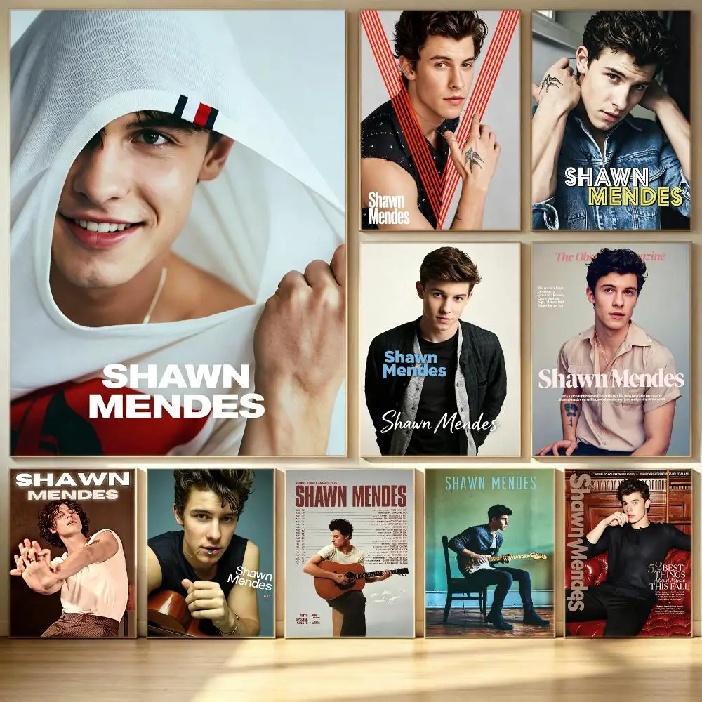 music Shawn Mendes Poster Poster HD  Printing Soothing and Cream Style Home Decor for the Living Room cafes Gift Giving