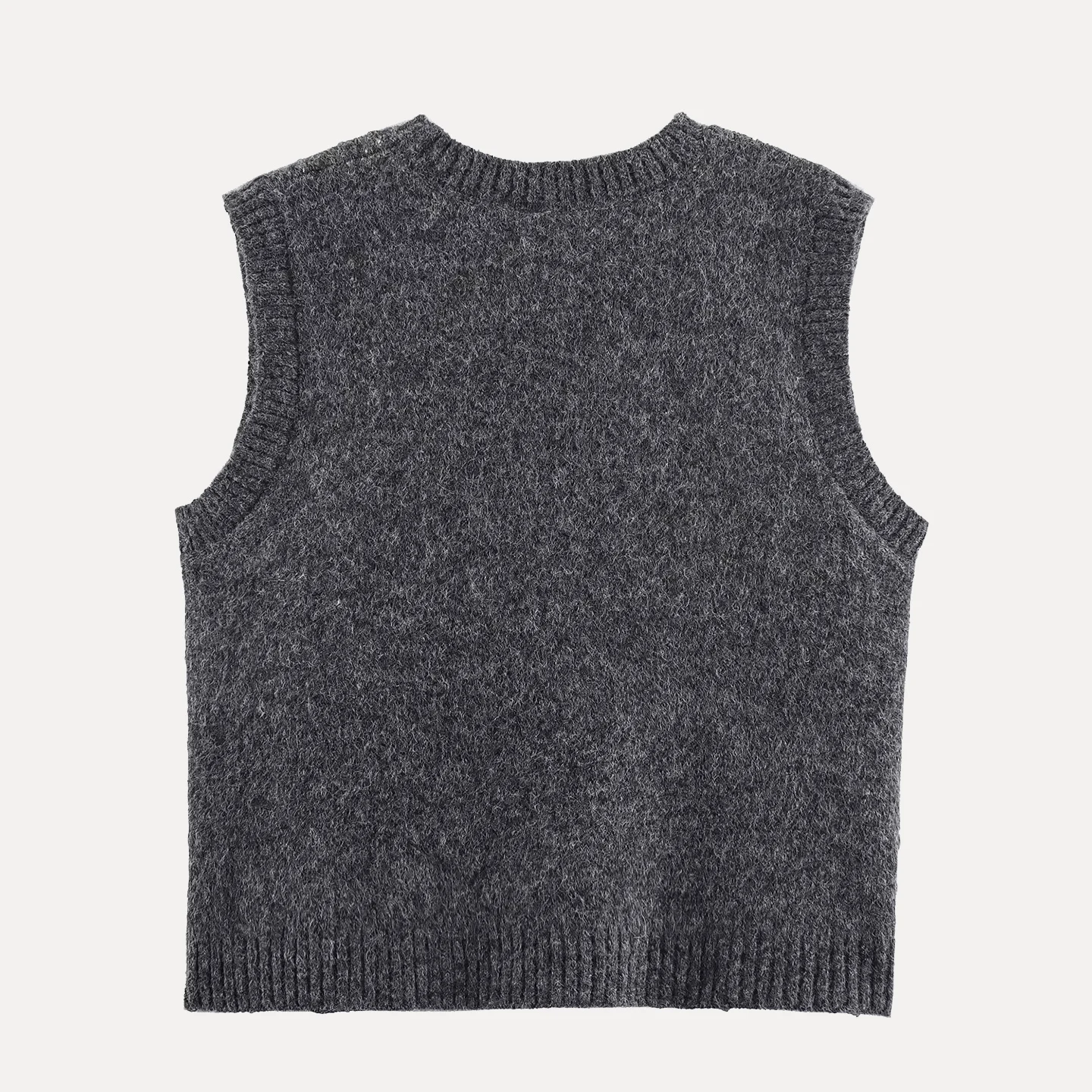 

Ele Knitted Vest 349 Spring Autumn New Sle Women's Faion 3D Flower Design Commute round Ne No Button Plant Floral