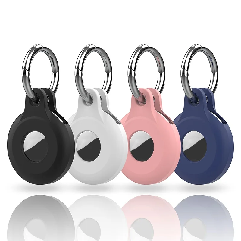 

Silicone Tracker Protective Cover For Apple AirTag Case Shockproof Full Protection Shell With Keychain Locator Accessories Shell