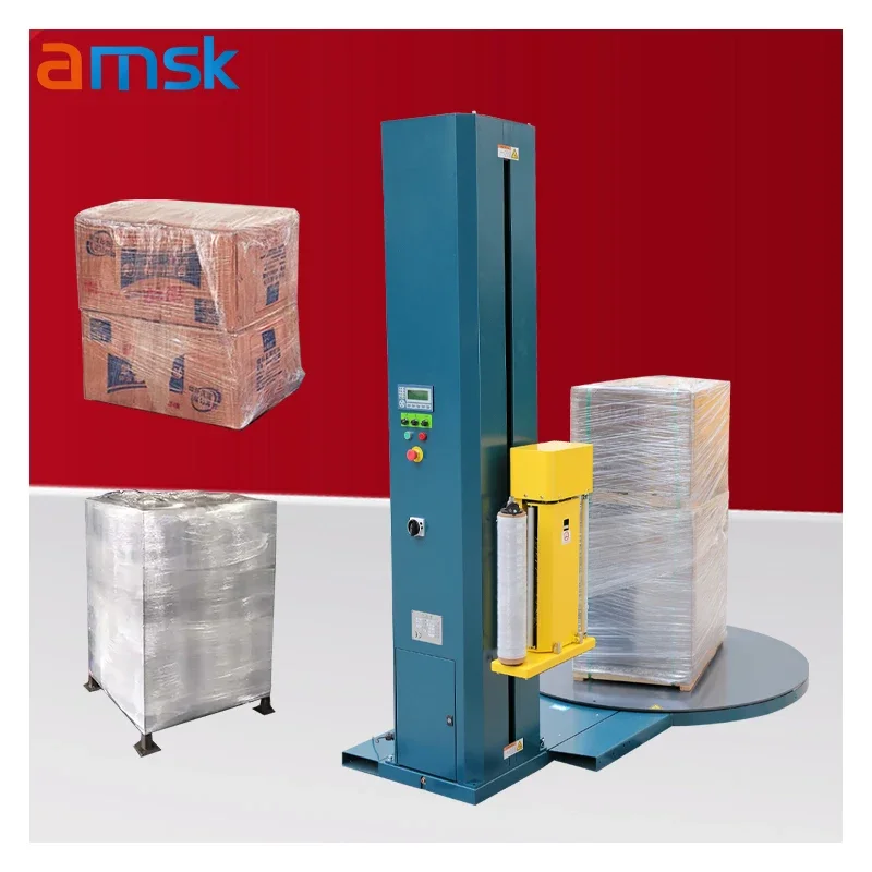 2000A Automatic Industrial Transparent Film Packing Machine Transparent Stretch Film Pack Machine Pallet Wrapper
