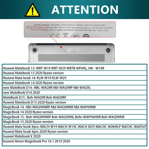 Imagen 2 del producto Funda de portátil para Huawei MateBook D15/D14/13/14/MateBook X Pro /X 2020/MagicBook Pro 16,1/14/15/x14/x15 funda protectora