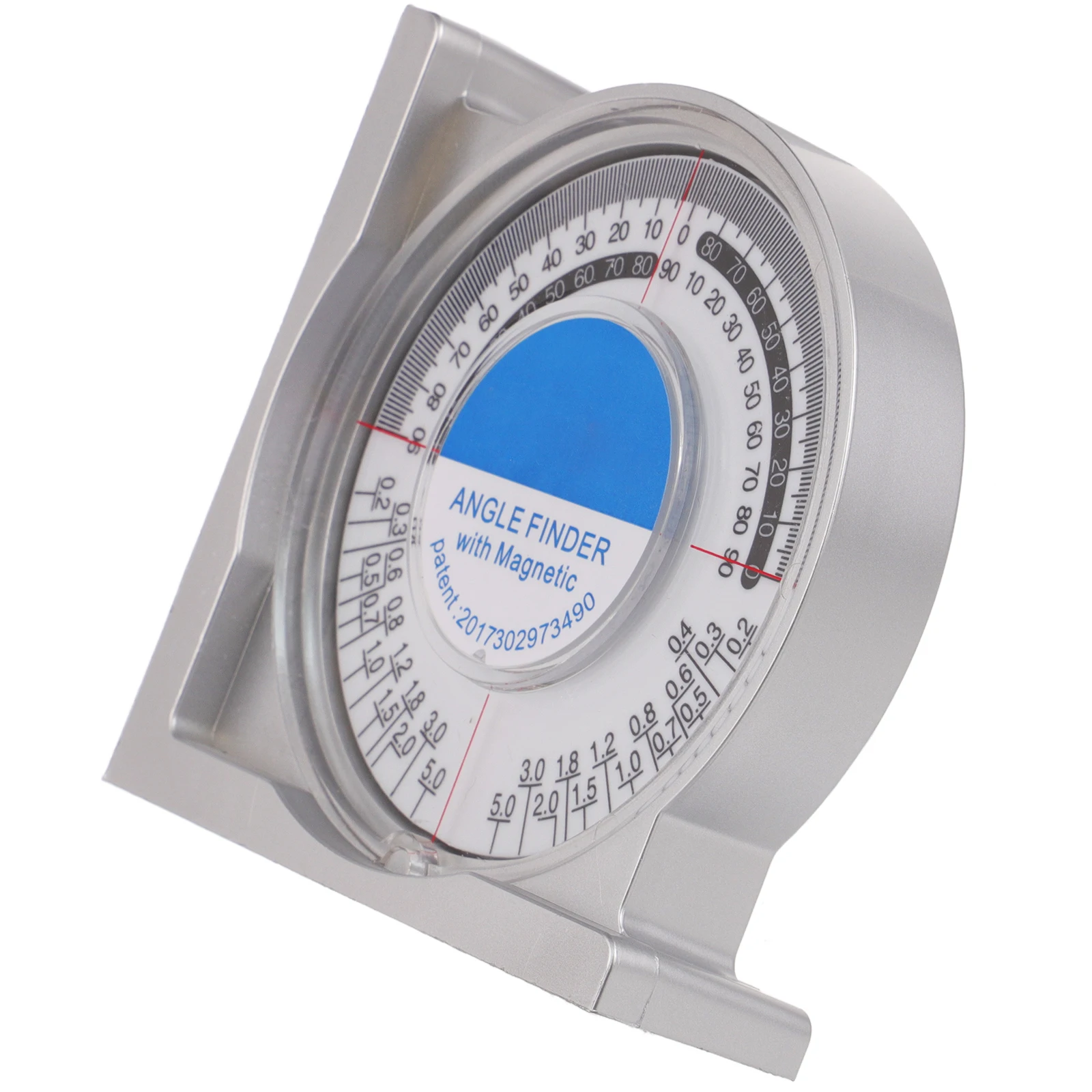 

1PC Silver Angle Meter Bubble Inclinometer Gauge Multi Functional Protractor Measurement Tool Plastic Iron for Home