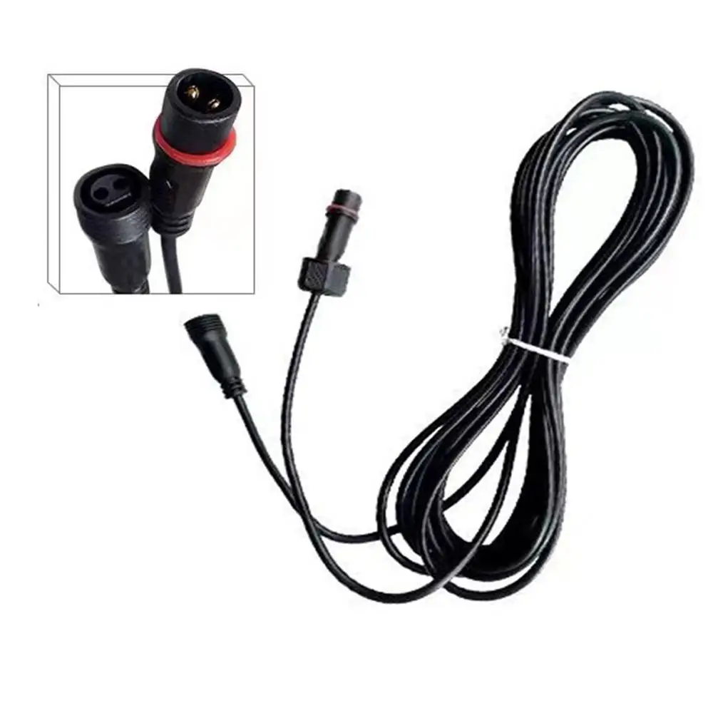 

Black Solar Extension Cable Double Hole Copper Wire Extension Cord for Outdoor 16.4FT (5M) Weatherproof Outdoor Extension Leads